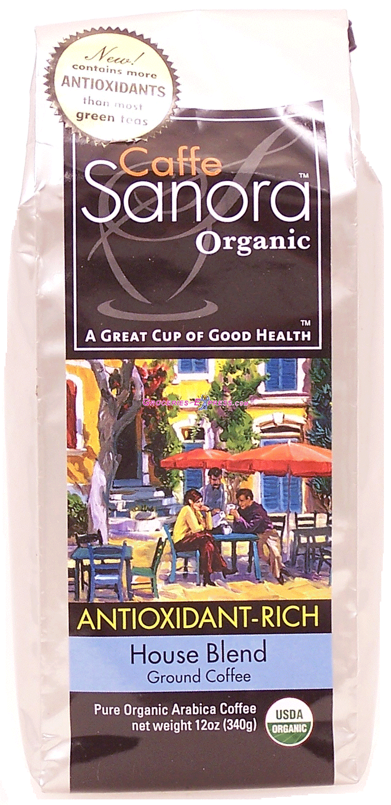 Caffe Sanora organic house blend ground coffee, antioxidant-rich, arabica Full-Size Picture